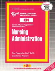 Cover of: Nursing Administration