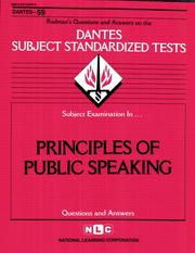 Cover of: DSST Principles of Public Speaking (Dantes Series)