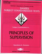 Cover of: DSST Principles of Supervision (DANTES series) (Dantes Subject Standardized Tests (Dantes)) by 