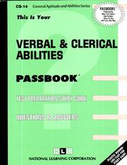 Cover of: Verbal and Clerical Abilities (General Aptitude and Abilities Series) by Jack Rudman