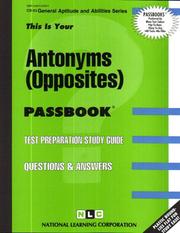 Cover of: Antonyms Opposites (General Aptitude and Abilities) | 
