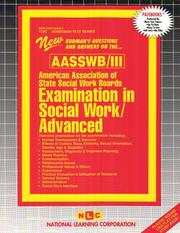 Cover of: Aasswb Examination in Social Work-Advanced (Aasswb/III)