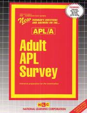 Cover of: Adult Apl Survey Apl/A (Admission Test Series) by Jack Rudman