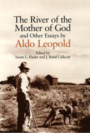 Cover of: The River of the Mother of God: and other Essays by Aldo Leopold