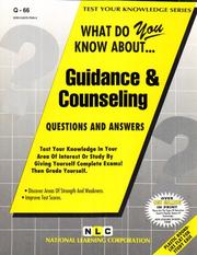 What Do You Know About Guidance & Counseling by Jack Rudman