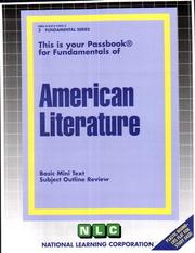 Cover of: American Literature