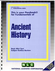 Cover of: Ancient History