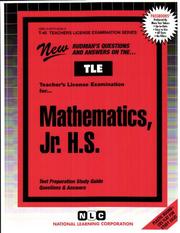 Cover of: Mathematics: Junior High School (Teachers License Examination Serie St-40)