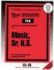 Cover of: Teacher of Music Vocal and Orchestral Senior High School (Teachers License Examination Series(Tle).) by 