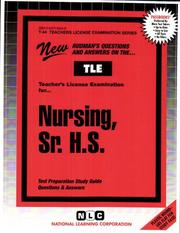 Cover of: Teacher of Nursing: Senior High School (Teachers License Examination Series (Tle).)