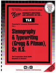 Stenography and Typewriting (Gregg and Pitman), Sr. H.S. by Jack Rudman