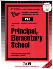 Cover of: Principal: Elementary School (Teachers License Examination Series (Tle).)