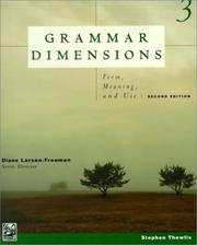 Cover of: Grammar Dimensions 3 by Stephen Thewlis