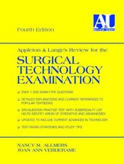 Cover of: Appleton and Lange Review of Surgical Technology by Nancy M., Rn Allmers, Joan Ann, Rn Verderame