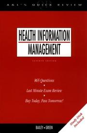 Cover of: Health information management: 865 questions & answers