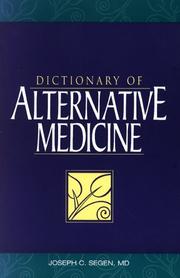 Cover of: Dictionary of alternative medicine