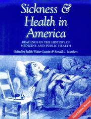 Cover of: Sickness and Health in America | 