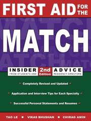 Cover of: First Aid for the Match: Insider Advice from Students and Residency Directors