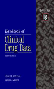 Cover of: Handbook of Clinical Drug Data 1997-1998 by Philip O. Anderson