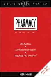 Cover of: Pharmacy: 985 questions & answers