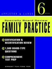 Cover of: Specialty board review, family practice by Ernest Yuh-Ting Yen