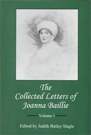 The collected letters of Joanna Baillie by Joanna Baillie