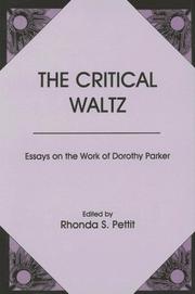 Cover of: The Critical Waltz by Rhonda S. Pettit