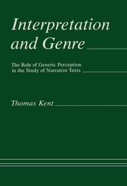 Cover of: Interpretation and genre by Kent, Thomas, Kent, Thomas