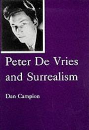 Cover of: Peter De Vries and surrealism