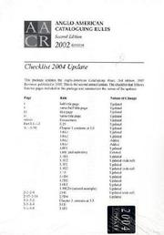 Cover of: Anglo-american Cataloguing Rules 2002 Revision: 2004 Update (Update Pages Only) (Anglo-American Cataloguing Rules (Loose-Leaf Updates))
