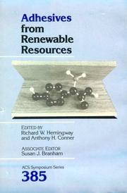 Cover of: Adhesives from Renewable Resources (Acs Symposium Series)