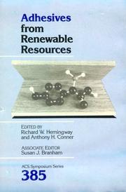 Cover of: Adhesives from renewable resources