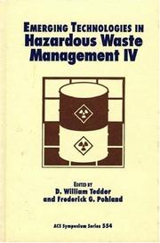 Cover of: Emerging technologies in hazardous waste management IV | 