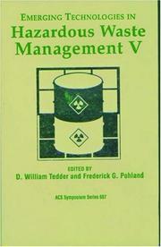 Cover of: Emerging technologies in hazardous waste management V
