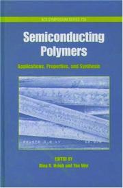 Cover of: Semiconducting polymers by Bing R. Hsieh, editor, Yen Wei, editor.