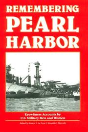 Cover of: Remembering Pearl Harbor: eyewitness accounts by U.S. military men and women