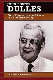 Cover of: John Foster Dulles by Richard H. Immerman