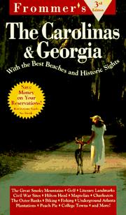 Cover of: Frommer's The Carolinas & Georgia (3rd Ed)