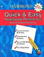 Cover of: Hammond Quick & Easy Notebook Reference: Atlas & Webster Dictionary