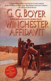 Cover of: Winchester Affidavit by Glenn G. Boyer