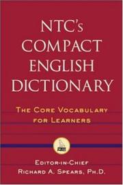 Cover of: NTC's compact English dictionary: the core vocabulary for learners