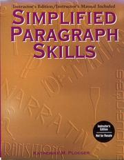 Cover of: Simplified paragraph skills