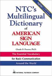 Cover of: NTC's multilingual dictionary of American Sign Language