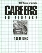 Cover of: Careers in finance by Trudy Ring