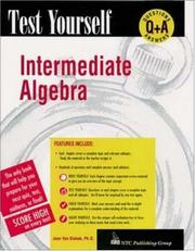 Cover of: Intermediate algebra by Joan Van Glabek