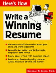 Cover of: Write a winning resume
