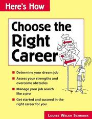 Cover of: Choose the right career