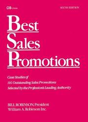 Best Sales Promotions by William A. Robinson