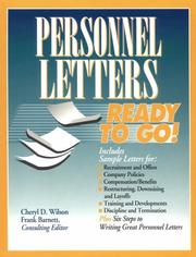 Cover of: Personnel letters ready to go by Cheryl D. Wilson