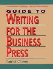 Cover of: Guide to writing for the business press